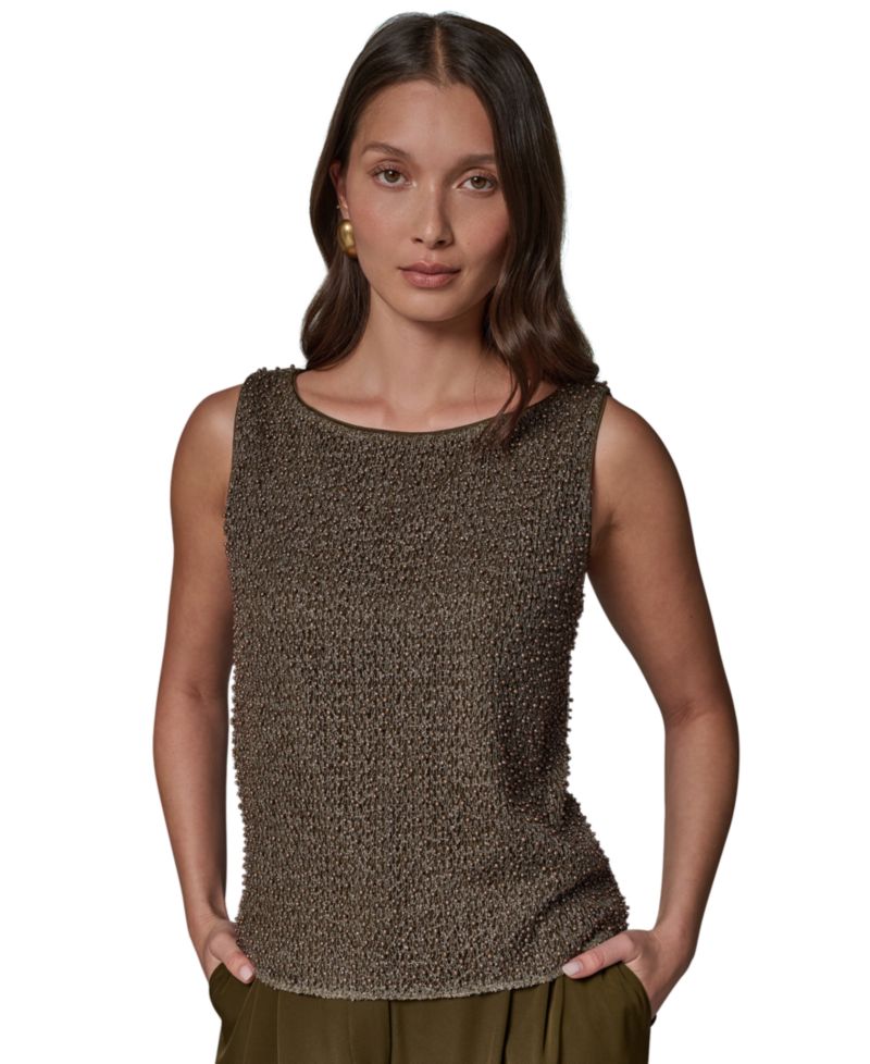 Women's Boat Neck Sleeveless Tank Top