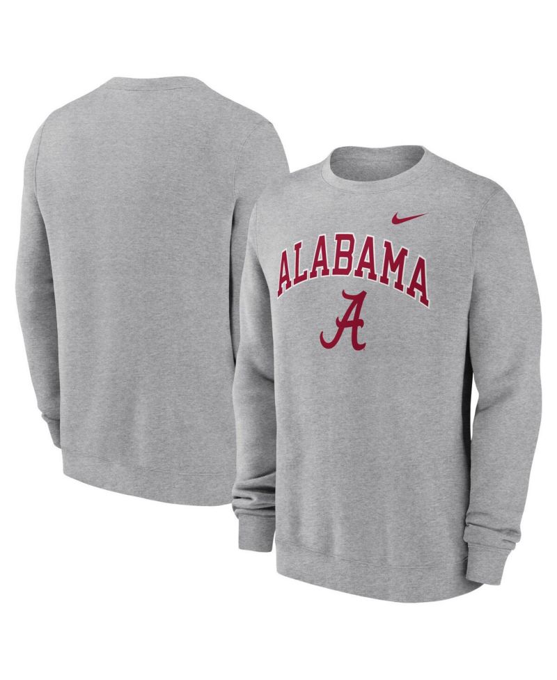 Men's Gray Alabama Crimson Tide Arch Pullover Sweatshirt