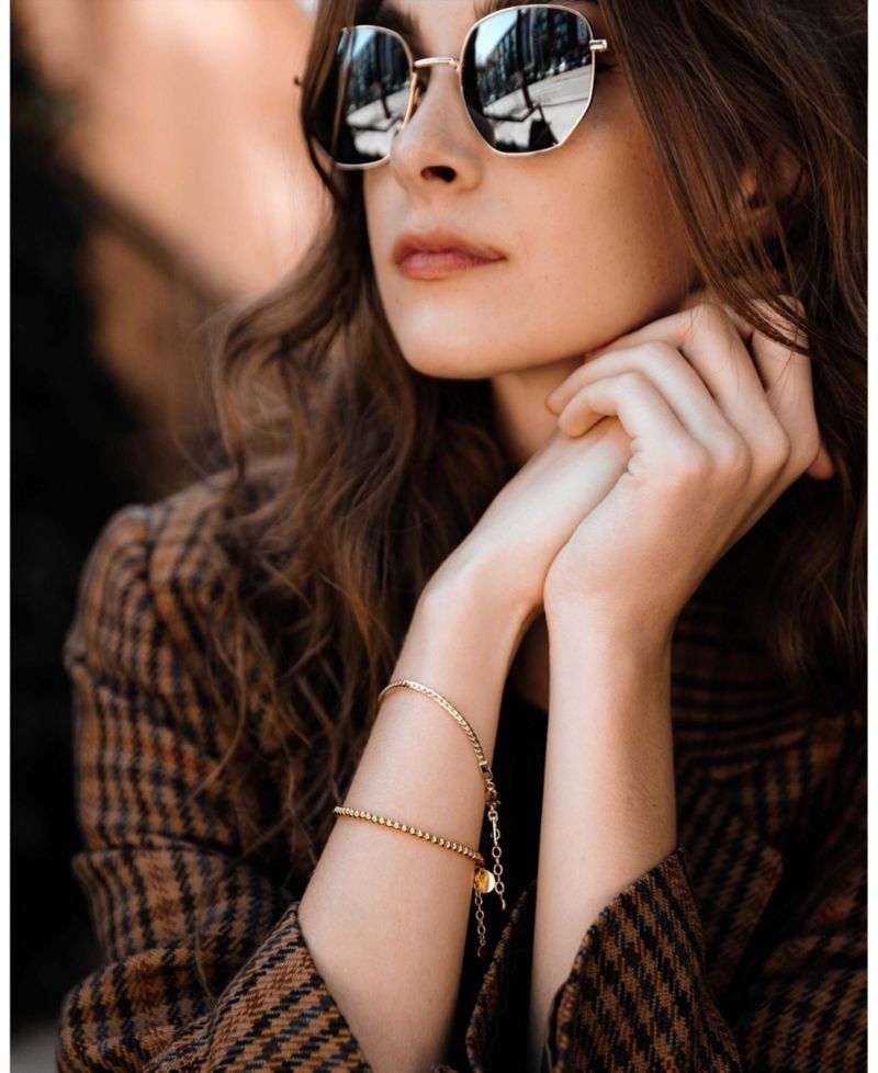 Women's Serpentine Chain Bracelet 14K Gold-Plated Steel