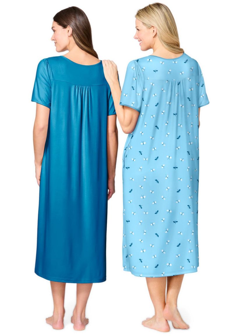 Plus Size Only Necessities 2-Pack Bib Gown