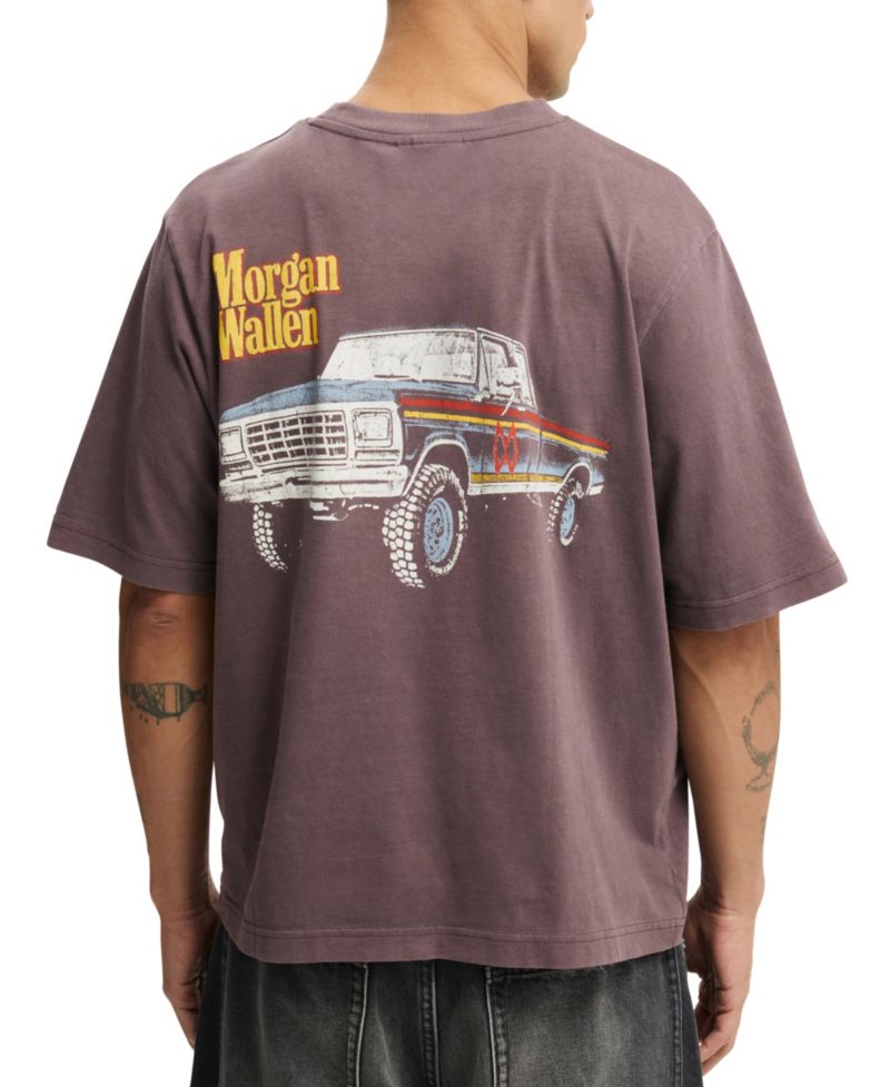 Men's Timeless Music Cropped Regular-Fit T-Shirt