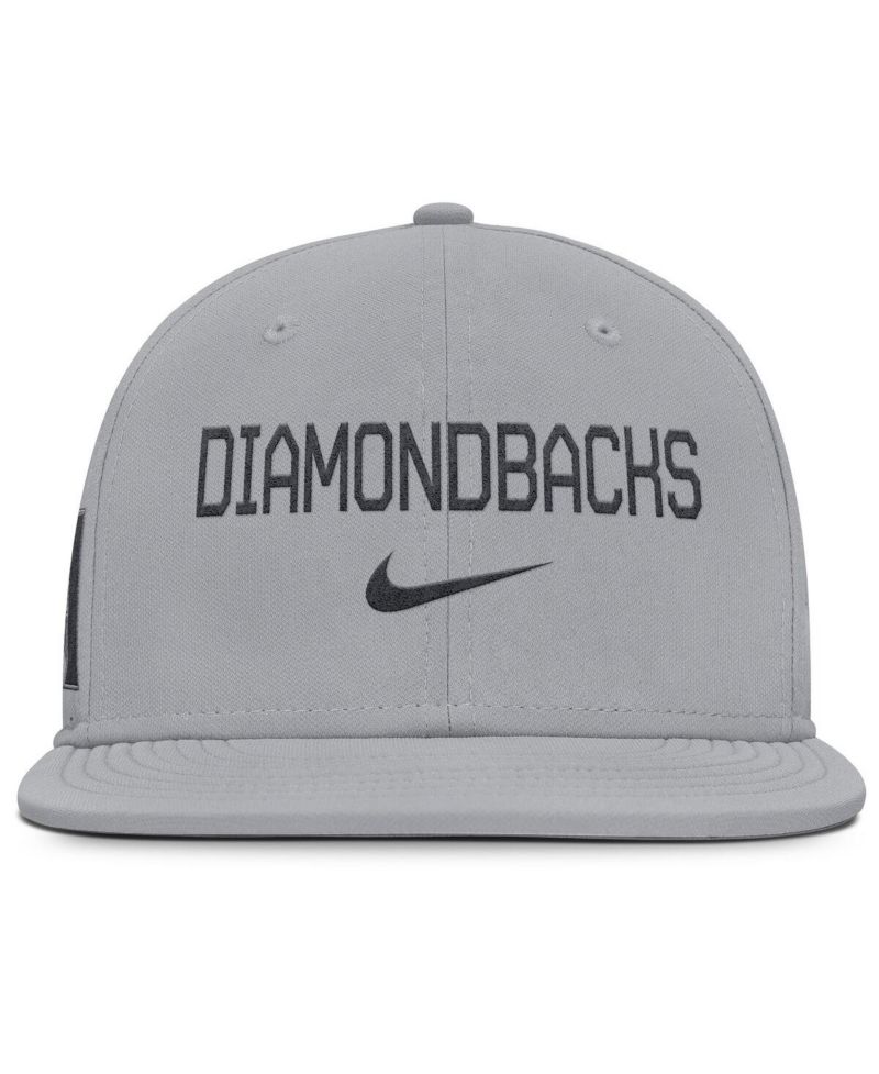 Men's Gray Arizona Diamondbacks True Performance Fitted Hat