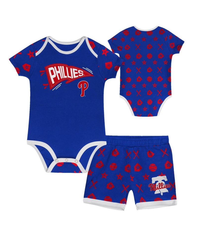 Baby Boys and Girls 2-Piece Blue Philadelphia Phillies On Deck Diaper Cover Set