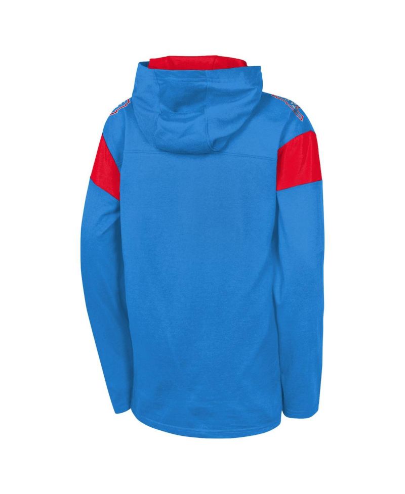 Big Boys and Girls Light Blue Houston Oilers The Champ is Here Retro Long Sleeve Hoodie T-Shirt