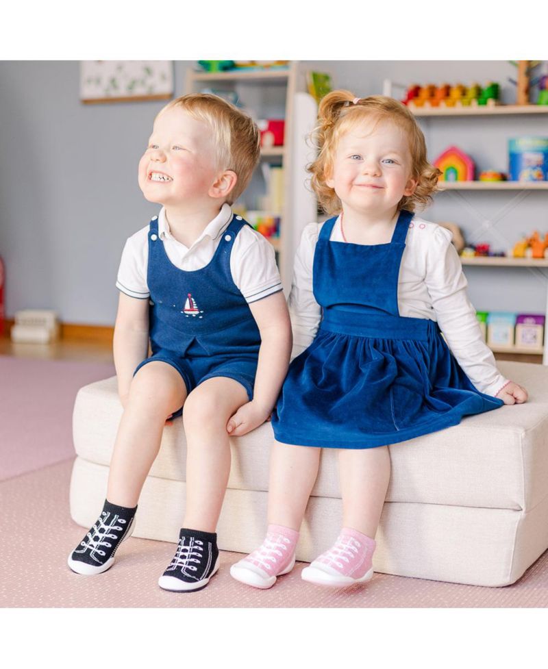 Infant Girl Boy First Walk Sock Shoes Sneakers - Blue