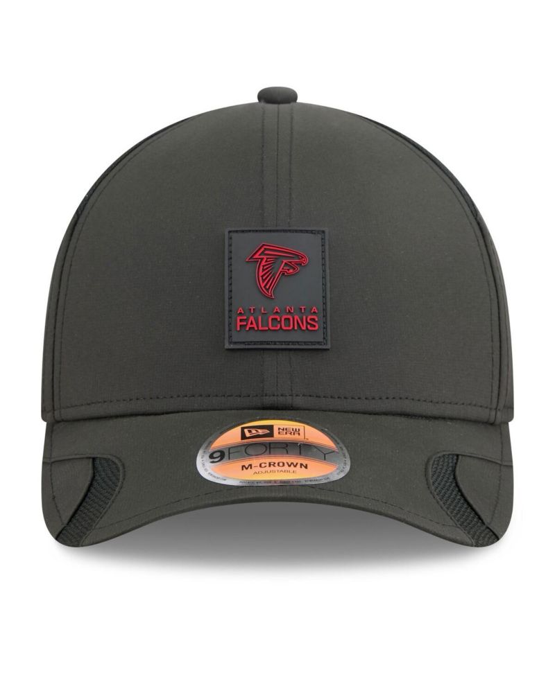 Men's Black Atlanta Falcons 2025 Sideline M-Crown 9FORTY Adjustable Hat