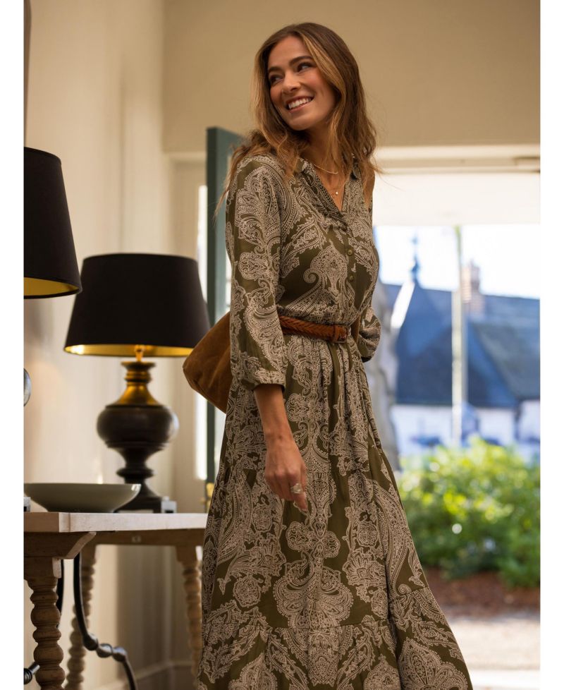 Women's Chara Tiered Maxi Shirt Dress