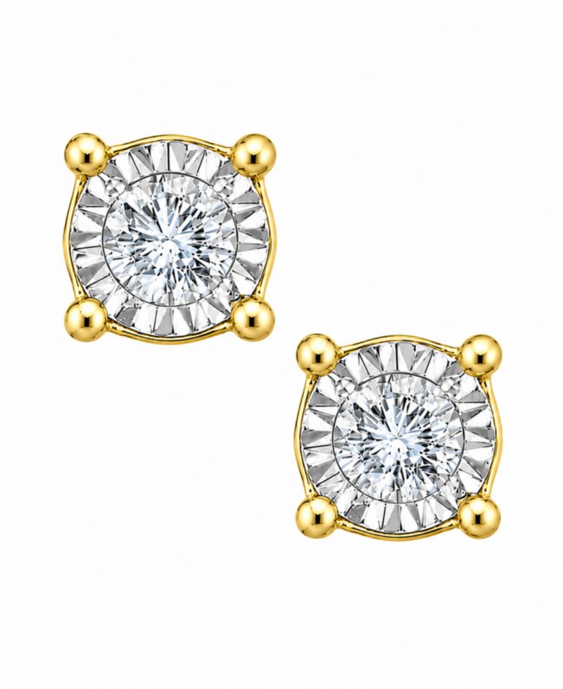 Diamond Stud Earrings (3/8 ct. t.w.) in 10k White, Yellow or Rose Gold
