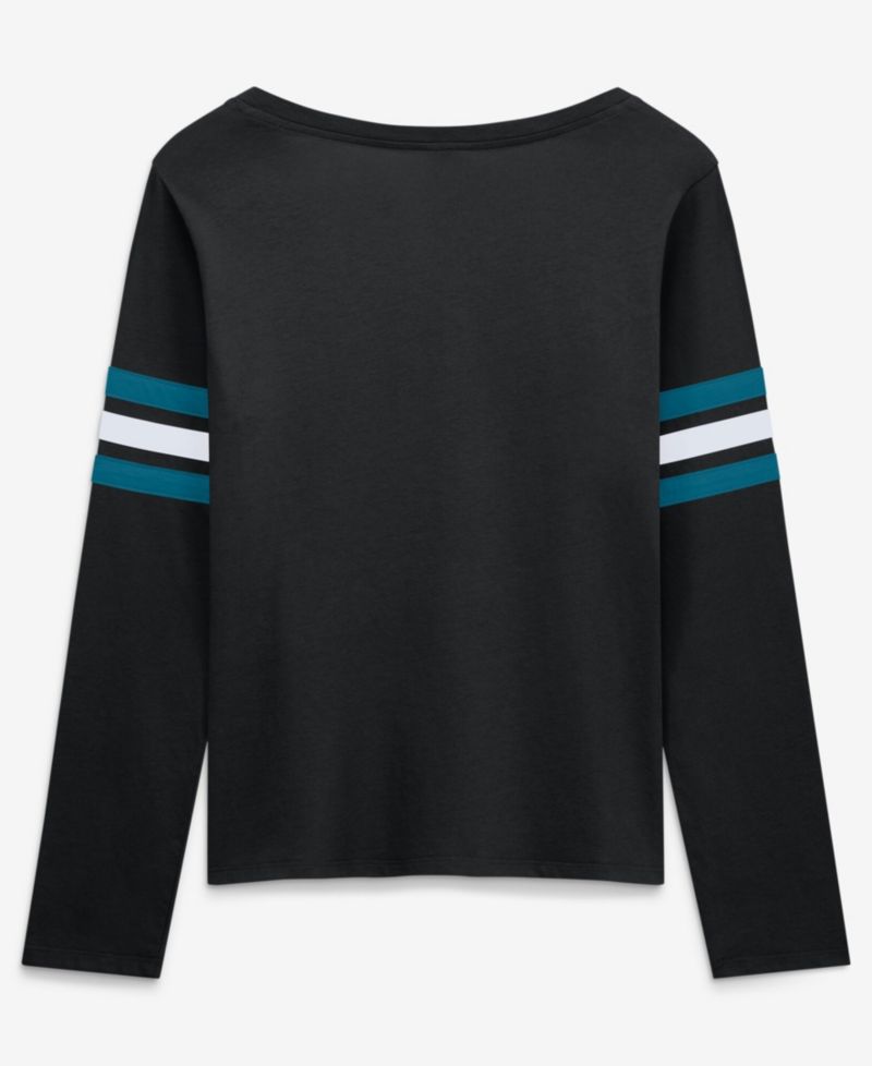 Women's Black Jacksonville Jaguars Team First Coverage Scheme Lace-Up Long Sleeve T-Shirt