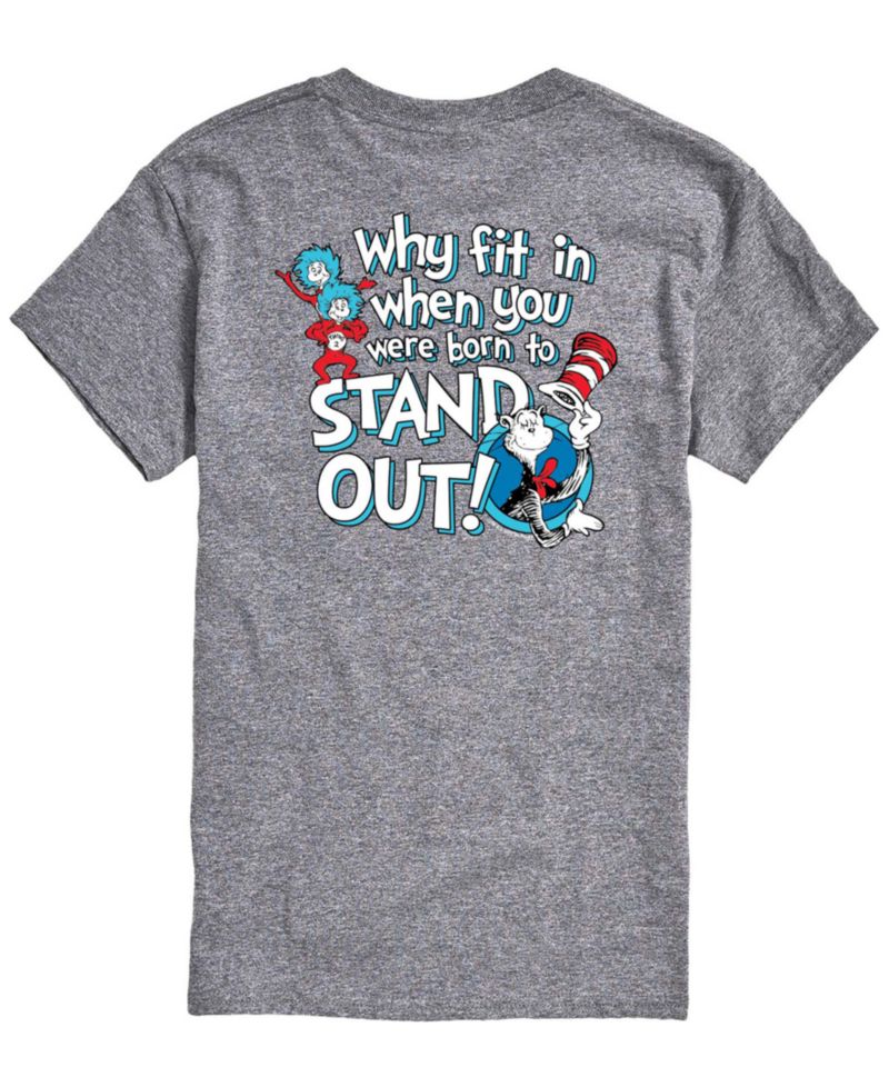 Men's Dr. Seuss Cat In The Hat Stand Out Short-Sleeve Graphic T-Shirt