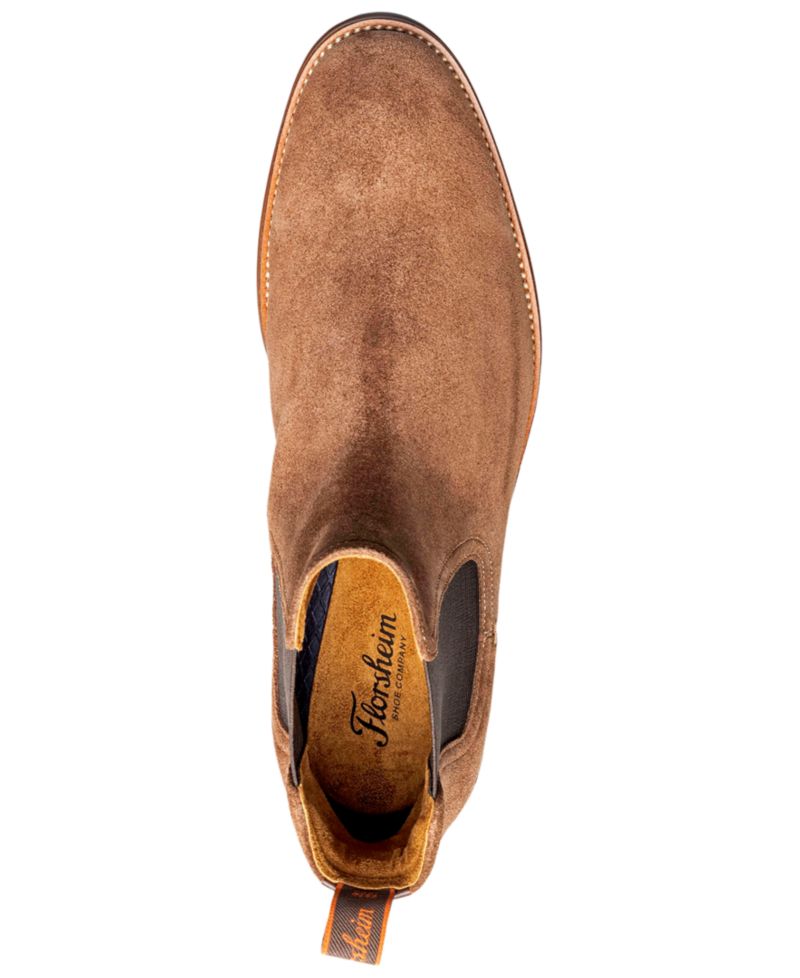 Men's Rucci Suede Round-Toe Lugged-Sole Chelsea Boots