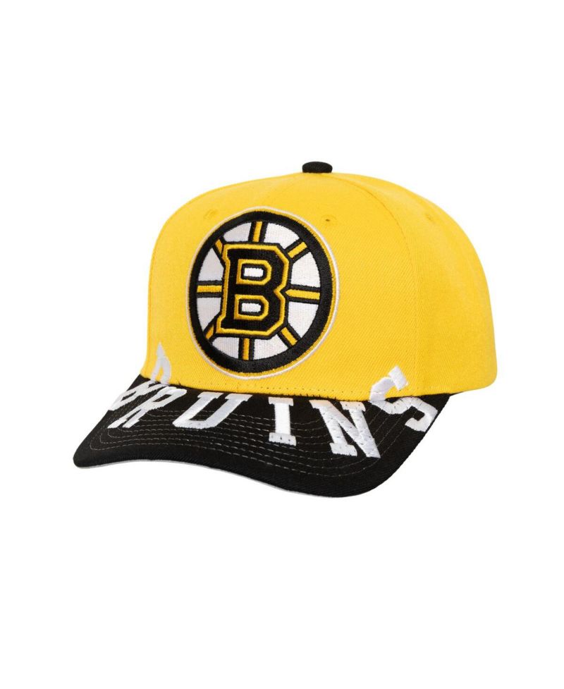 Men's Gold/Black Boston Bruins Under Arch Two-Tone Pro Crown Snapback Hat