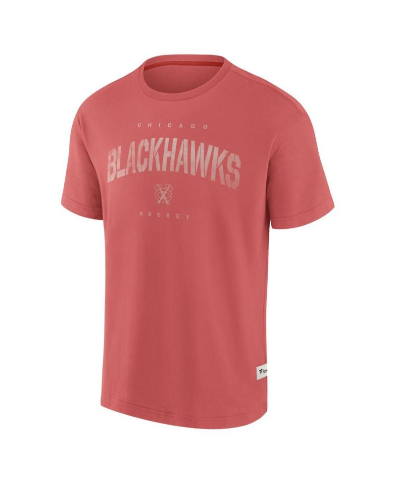 Men's Red Chicago Blackhawks Elements Weathered Tonal Future Ground T-Shirt