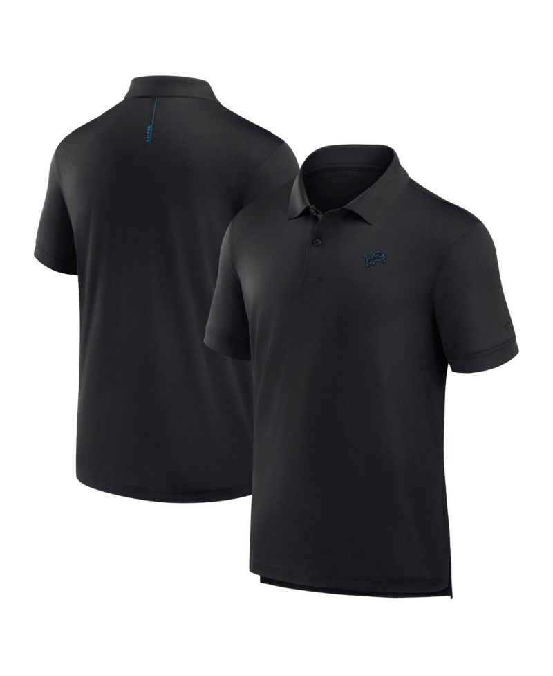 Men's Black Detroit Lions Front Office Move Mono Polo Shirt