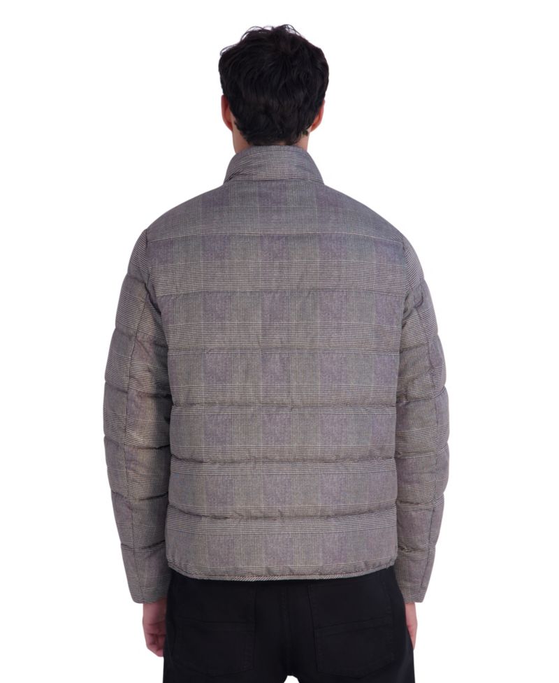 Men's Plaid Lightweight Puffer Jacket