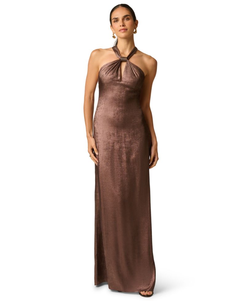 Women's Foiled Chiffon Long Dress