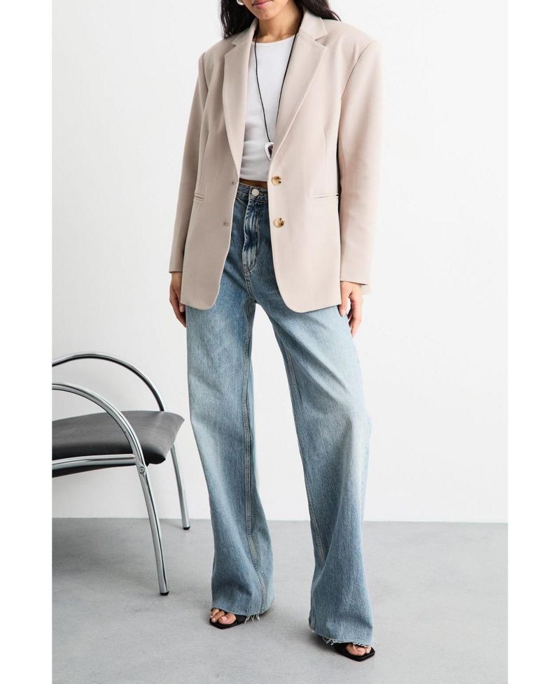 Women's Oversized Single Breasted Blazer