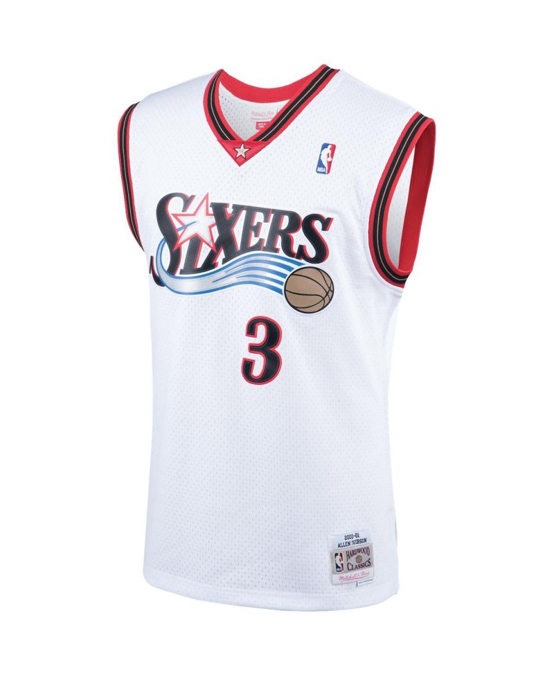 Men's Allen Iverson White Philadelphia 76ers 2000 Hardwood Classics Swingman Player Jersey