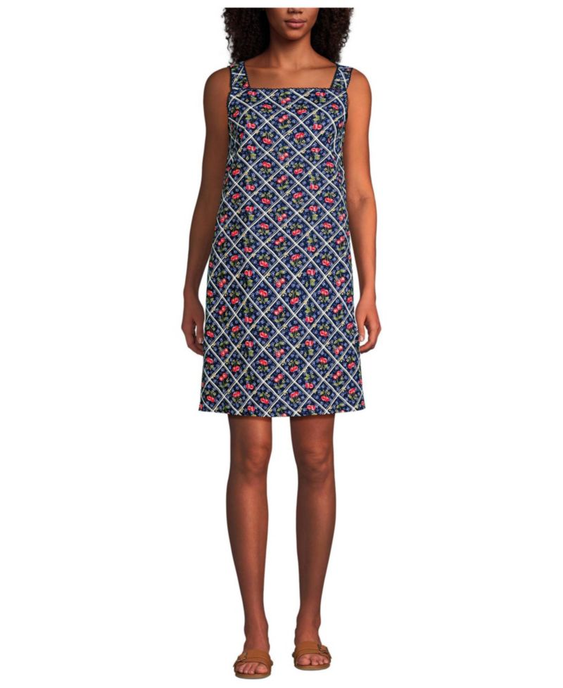 Women's Linen Shift Above the Knee Dress