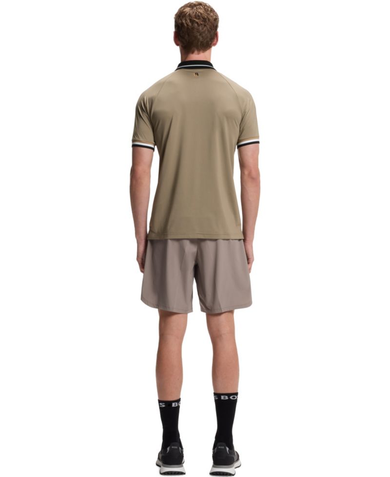 Men's Contrast Logo Slim-Fit Polo Shirt