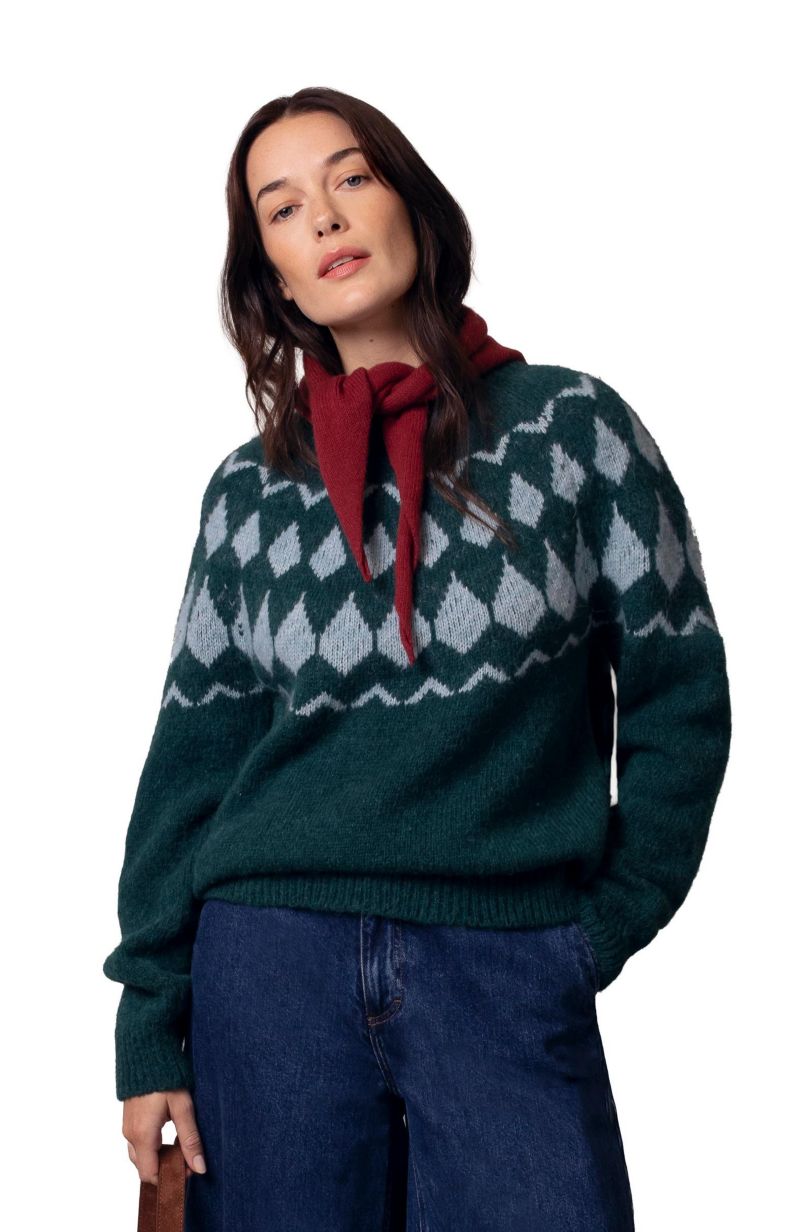 Women's Lofty Diamond Yoke Sweater