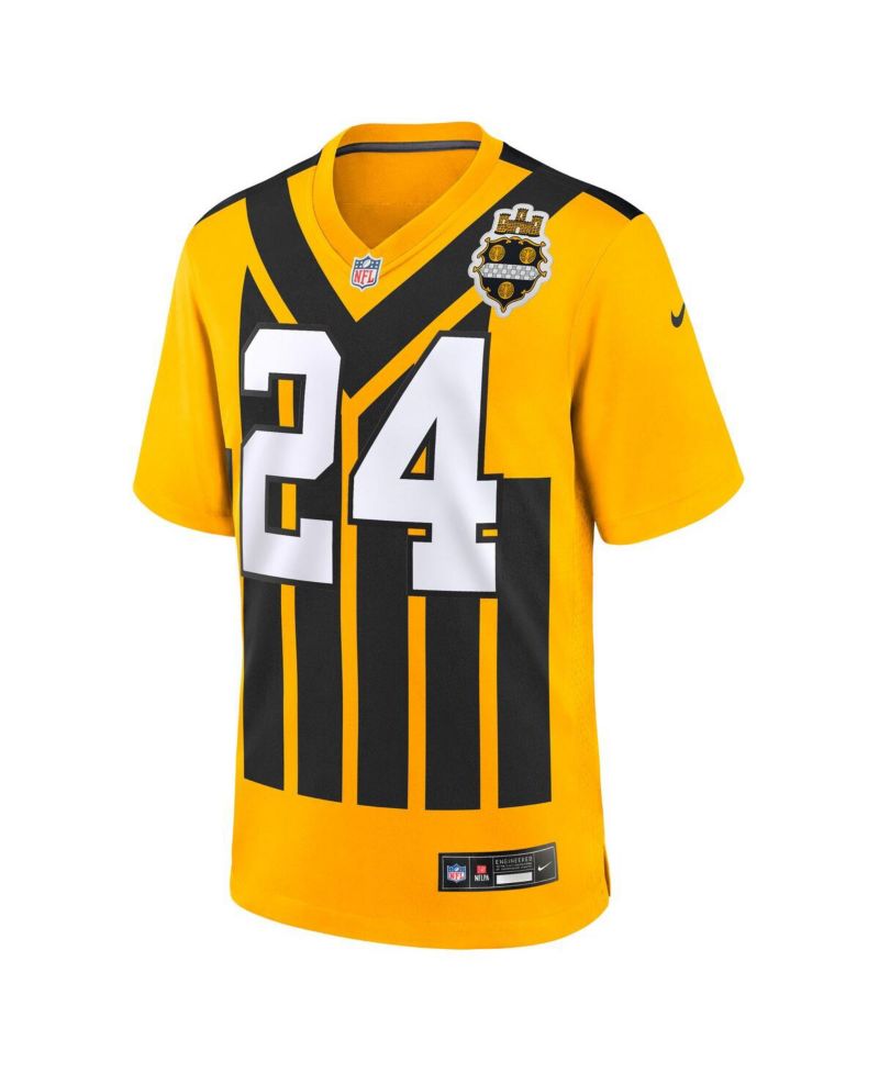 Big Boys and Girls Joey Porter Jr. Gold Pittsburgh Steelers Alternate 1933 Throwback Game Jersey