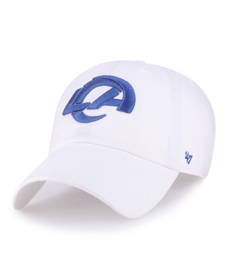 Men's '47 White Los Angeles Rams Clean Up Adjustable Hat