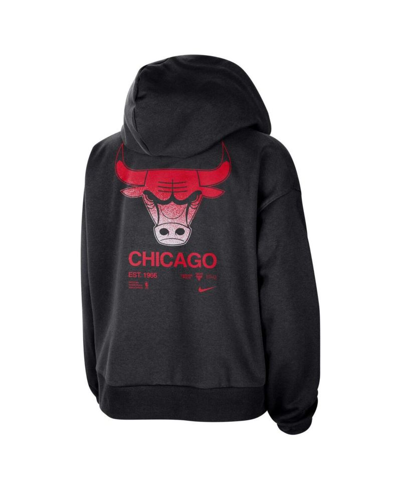 Women's Black Chicago Bulls Courtside Standard Issue Performance Pullover Hoodie