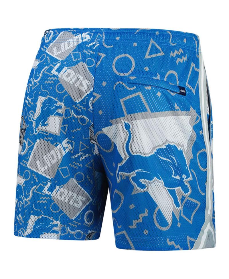 Men's Blue Detroit Lions Mesh Shorts