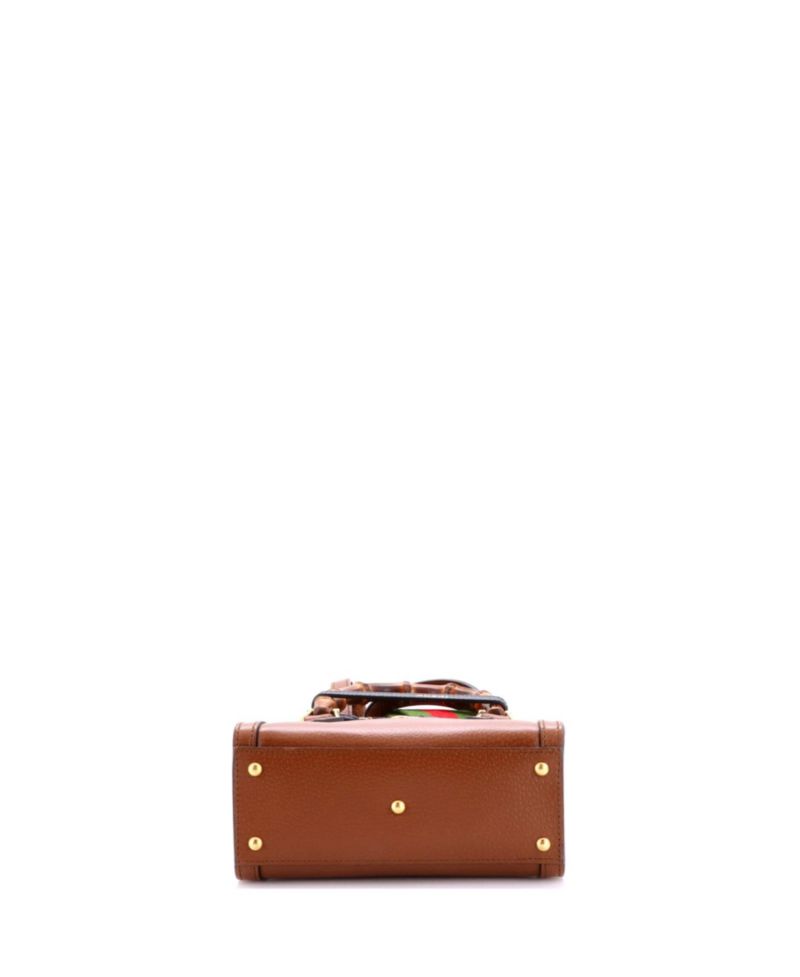 Mini Diana NM Bamboo Handle Tote Leather