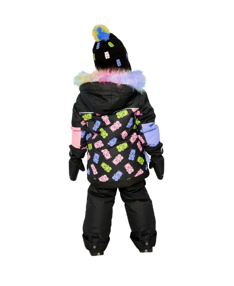 Little and Big Girl (6-14) Two Piece Play Snowsuit Gummy Bear Print