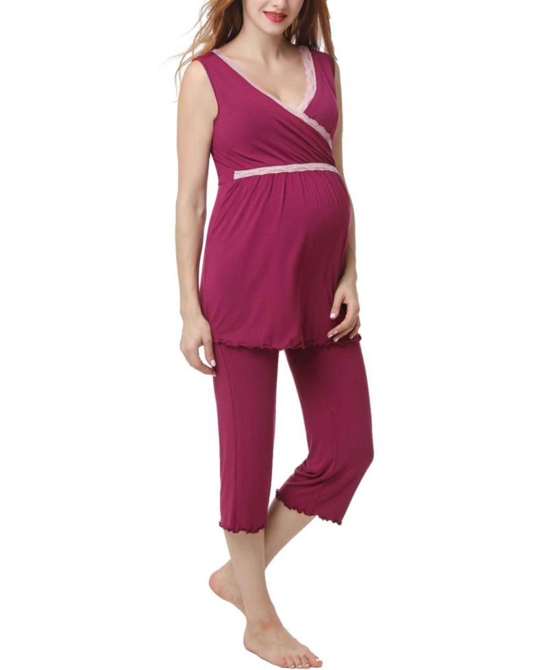 Maternity kimi + kai Nursing 2-Piece Pajama Set
