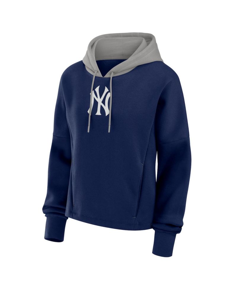 Women's Navy New York Yankees Oversized Legacy Favorite Spectator Pullover Hoodie