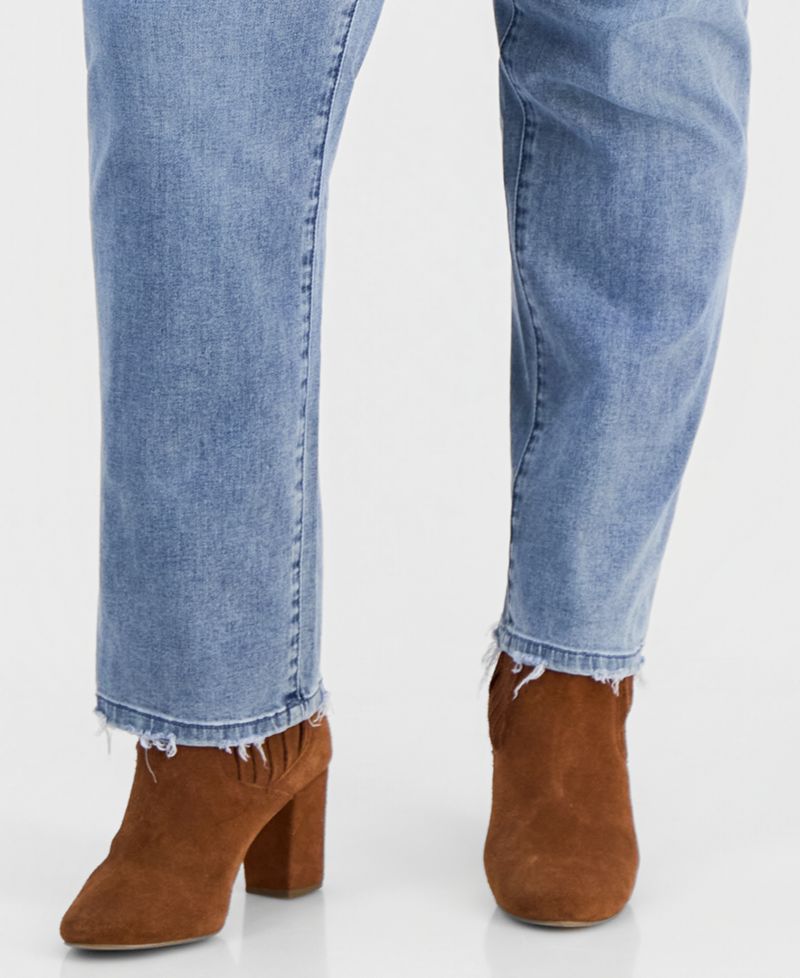 Trendy Plus Size AbSolution High-Rise Slim Straight-Leg Jeans
