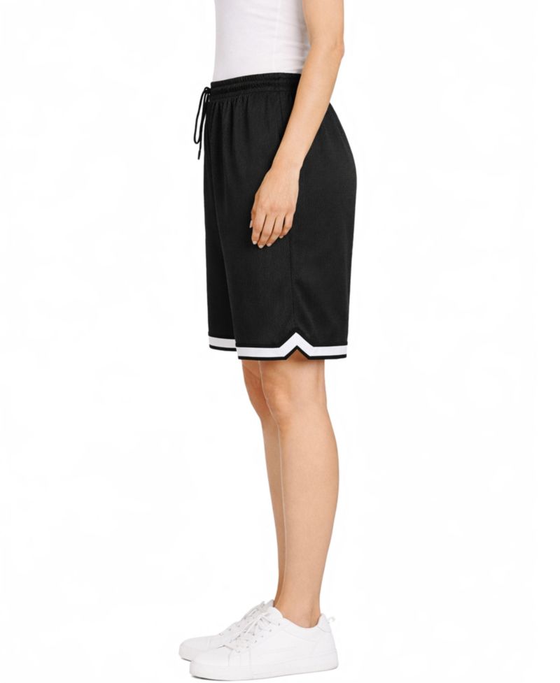 Women's Loose Fit Premium Active Moisture Wicking Workout Mesh Shorts With Trim