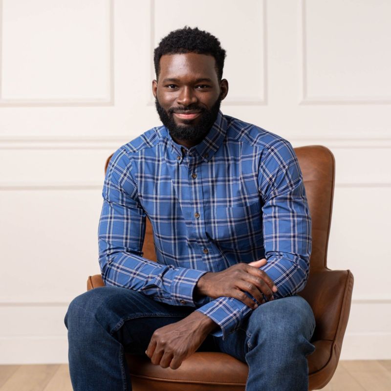 Men's Hope and Henry Organic Long Sleeve Stretch Poplin Button Down Shirt
