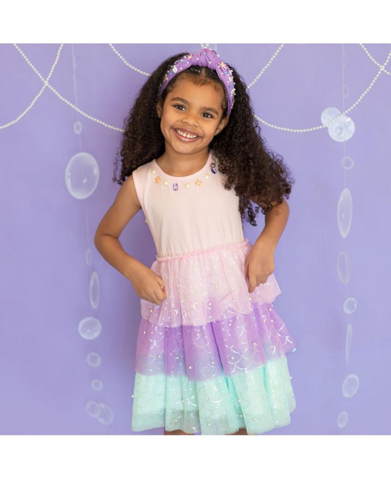 Baby Girls Mermaid Pearl Tank Tutu Dress