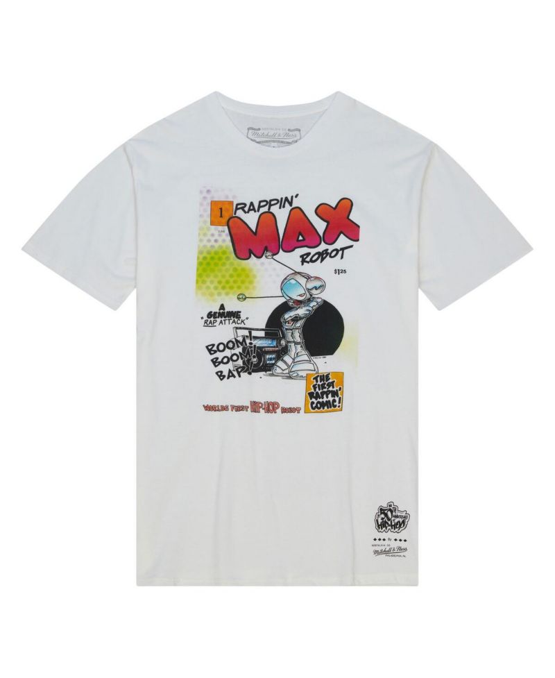 Men's and Women's White 50th Anniversary of Hip-Hop Robot T-Shirt