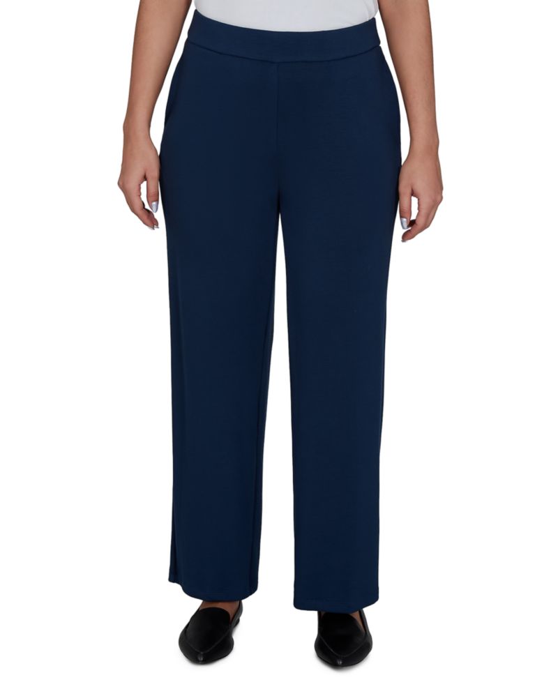 Women's Pull-On Straight-Leg Mid-Rise Rayon-Blend Pants