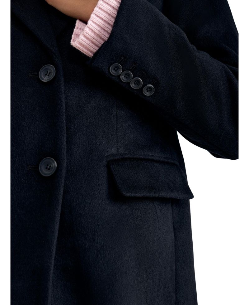 Women's Lydia Wool-Blend Structured Mid-Length Coat