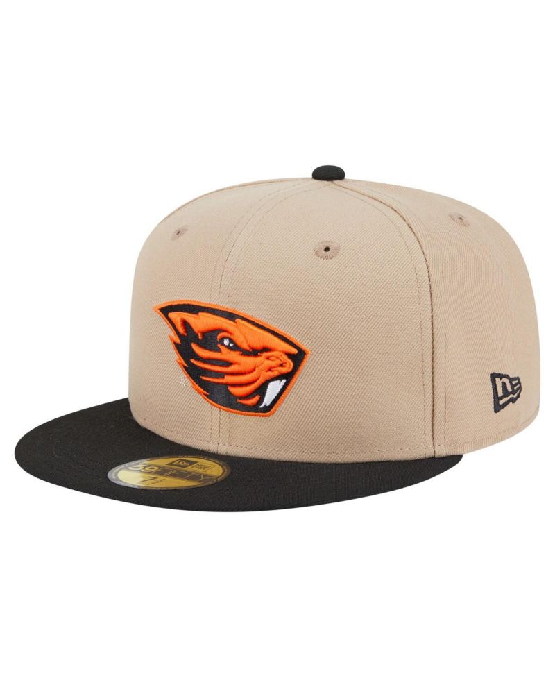 Men's Khaki Oregon State Beavers Two-Tone 59FIFTY Fitted Hat