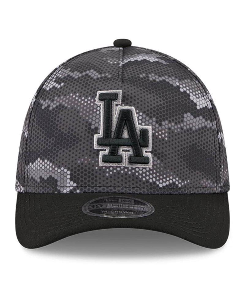 Men's Black Los Angeles Dodgers Camo 39THIRTY A-Frame Flex Hat