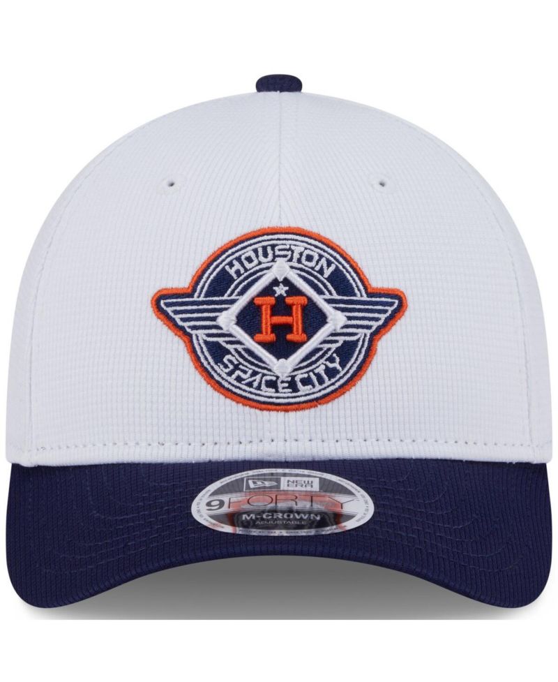 Men's White/Navy Houston Astros 2025 City Connect Batting Practice 9FORTY Adjustable Hat