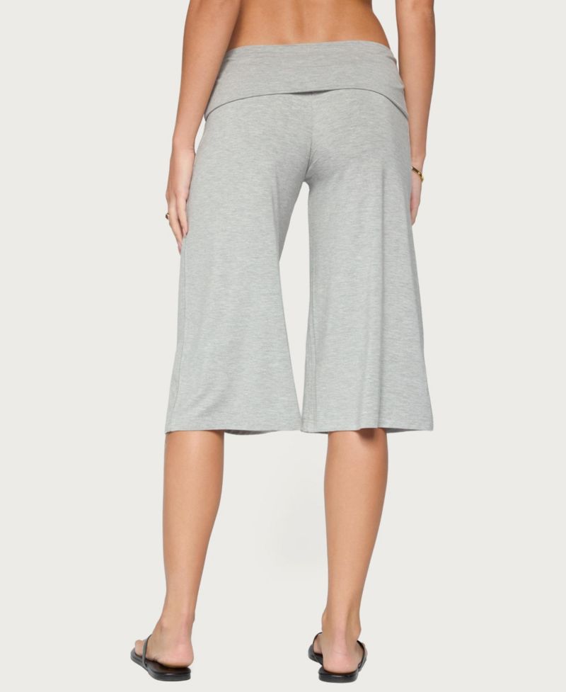 Women's Shirly Wide-Leg Foldover Waistband Capri Pants
