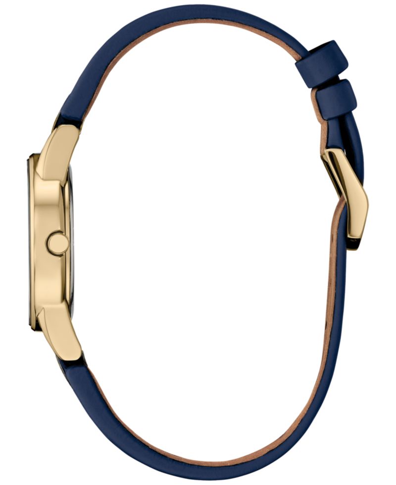 Eco-Drive Women's Disney Snow White Blue Leather Strap Watch 30mm Gift Set