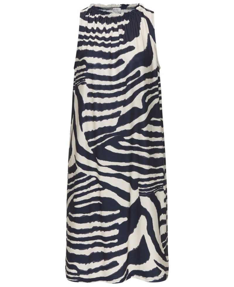 Women's Printed High Neck Swing Everyday Comfort Shift Short Dress