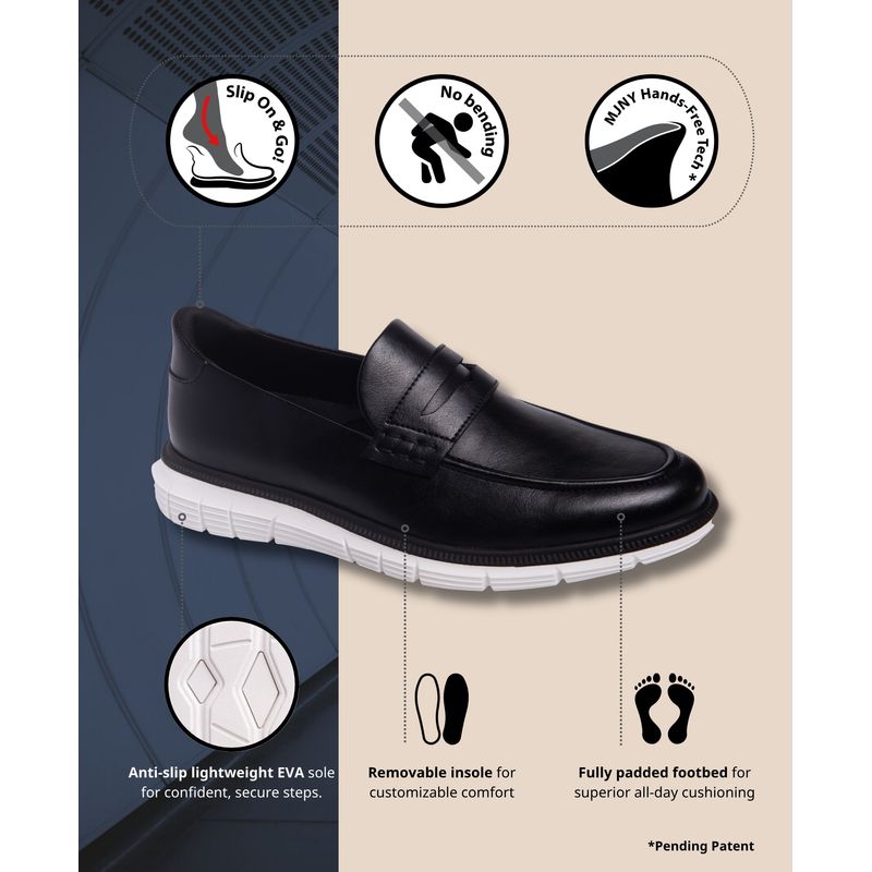 Men's Empire Street Hands-Free Slip On Technology Lightweight Penny Loafers