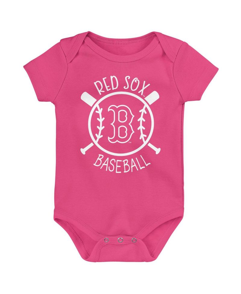 Baby Boys and Girls Boston Red Sox Slide Home Bodysuit 3-Pack