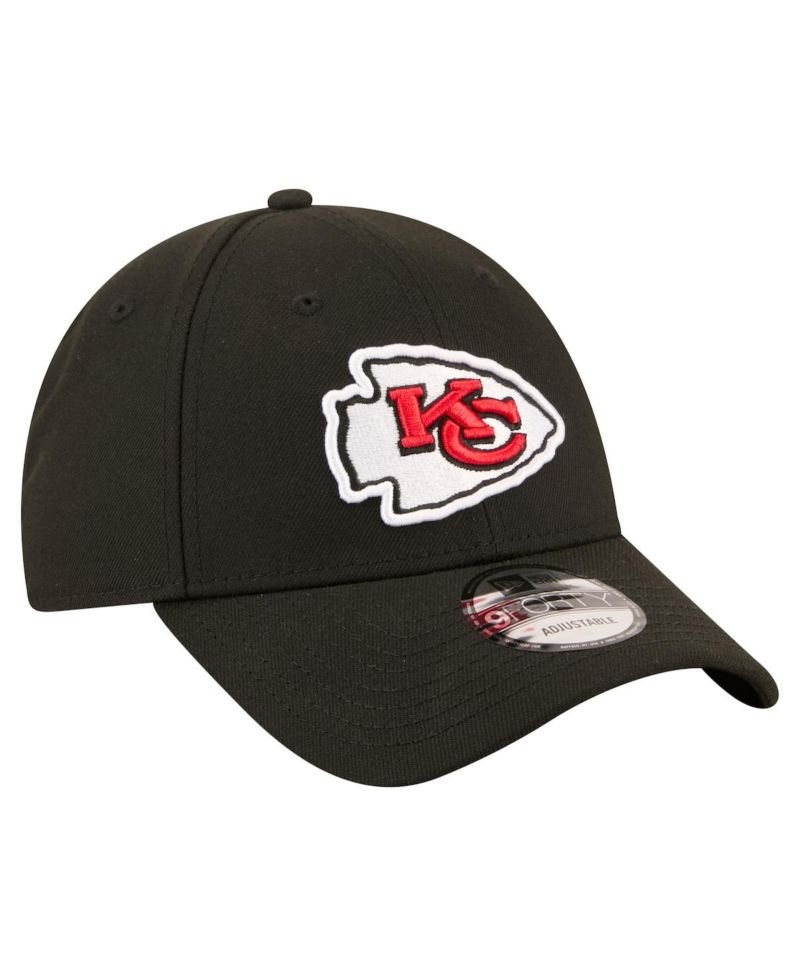 Men's Black Kansas City Chiefs Core Team 9FORTY Adjustable Hat