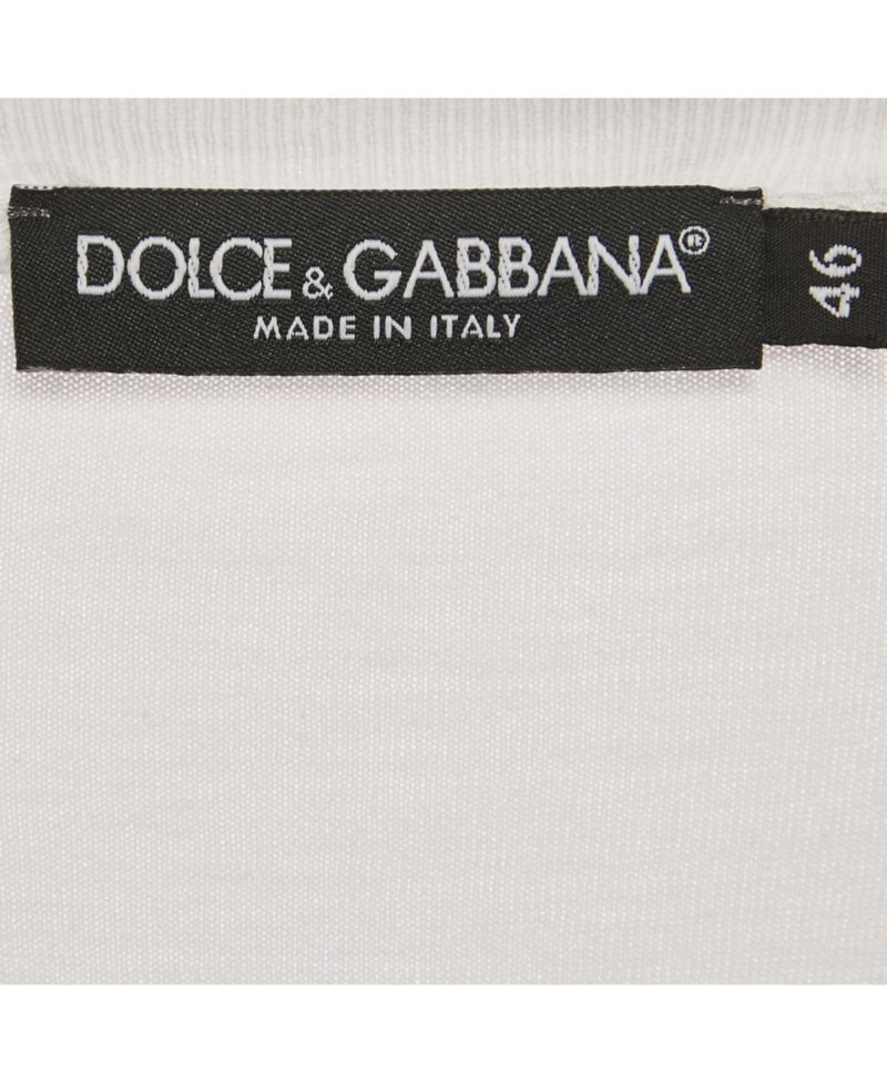 Men's White Logo Print Jersey Crewneck T-Shirt
